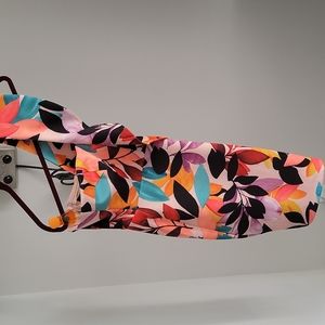 Floral one shoulder dress